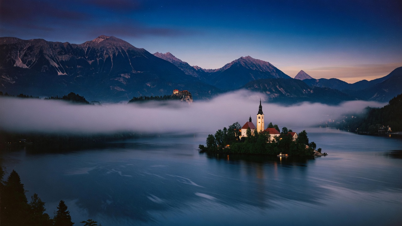 Bled ob večeru
